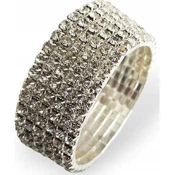 Náramek Náramek JET na gumičce Zirkony Křišťály