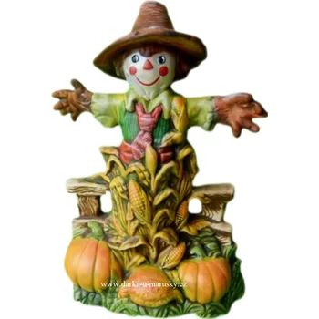 Zahradní dekorace Strašák - dýně - ručně malovaná keramika