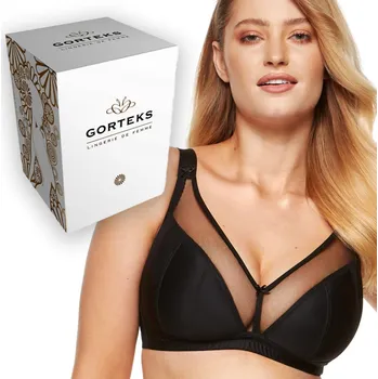 Podprsenka Gorteks podprsenka nevyztužená černá velikost 85G