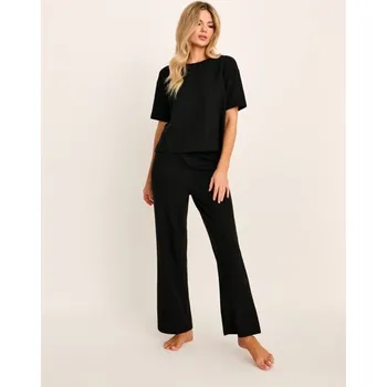 Dámské pyžamo Sinsay - Dvoudílné bavlněné pyžamo - černá - 174FM-99X - 174FM-99X-XL