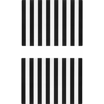 Prostěradlo 2x Podložka na stůl Ribs 40 x 30 cm PROUŽKY bílo-černé