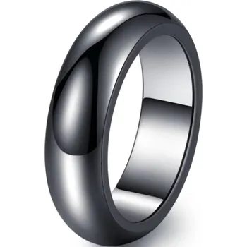 Prsten Snubní Prstýnek s hematitem Moderní Elegantní odolný prsten