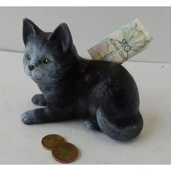 Zahradní dekorace Pokladnička koťátko ležící