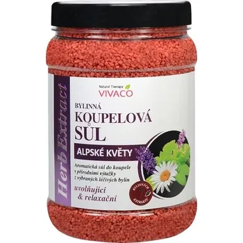 Vivaco.cz Sůl do koupele Alpské květy HERB EXTRACT 1500 g