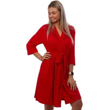 Dámské noční prádlo Župan dámský luxusní Tess 1E8363 červená 1xl