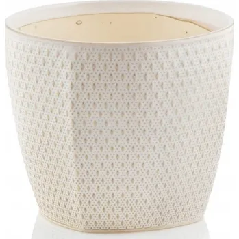 Květináč Květináč 15 x 17 cm keramický béžový
