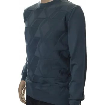 Pánský svetr STROKERS klasický pánský svetr s plastickým vzorem bavlněný L grafitový