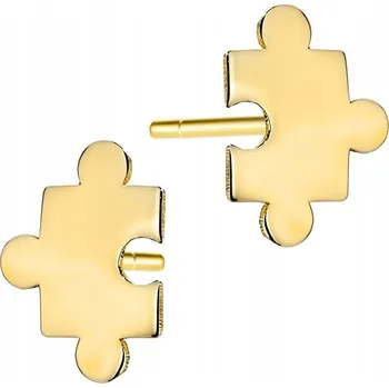 Náušnice Zlaté Náušnice CELEBRITKA PUZZLE Au 585
