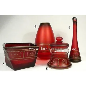 Váza Váza č.4 červená, list 2 - buclatá