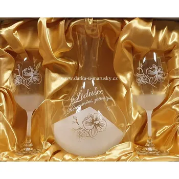 Pískovaná souprava 2+1 karafa - Konec snění, začíná život.