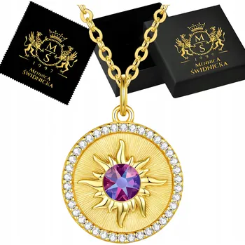 Náhrdelník Zlatý Řetízek náhrdelník se Stříbro přívěskem Gravírování Dárek k narozeninám