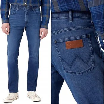 Pánské džíny Wrangler River pánské džíny rovného střihu velikost 33/32