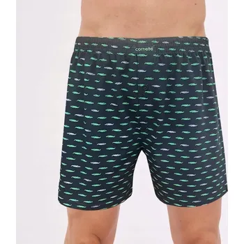 Boxerky CORNETTE boxerky bavlna COMFORT volný střih, boxerkový typ 002/301 krokodýl vzor grafit XL