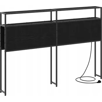 VidaXL Úložné čelo postele Nástěnný Černý dub 120 cm Kompozitní dřevo