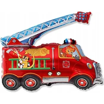 Fóliový balónek Flexmetal hasičské auto 61 cm červený