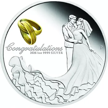 Stříbrná mince Svatba 1 Oz 2026 Proof