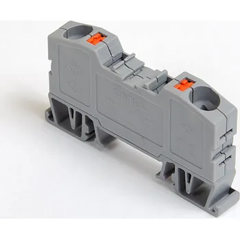 svorka ONKA 10mm2 pružinová kolejnicová spojka svorkovnice Terminál na DIN lištu 2-vodičová šedá, 1020044