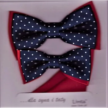 Motýlek SET motýlků s kap. - modrá červená 46 (SET motýlků s kap. - modrá červená 46)