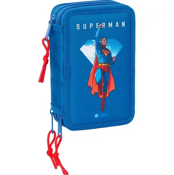 Penál Třípatrový penál Superman, vybavený 37ks