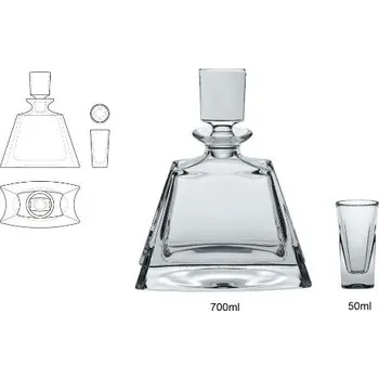 Křišťálová likérová souprava 6+1 -50