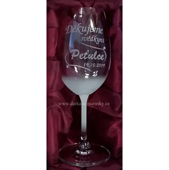 Svatební dekorace Svědkyně - číse na víno - Vlnka