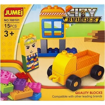 ostatní stavebnice Stavební Stavebnice Jumei 3+ City CONSTRUCTION 15 dílků, 20x1,9 9 Cm