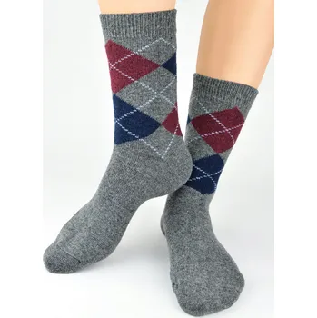 Pánské oblečení PONOŽKY S VLNOU SW020 ROMBY NITKA 39-42 mix barev