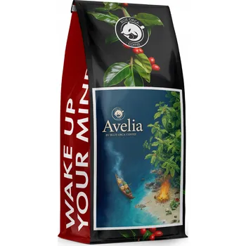 Káva Kávová Káva Arabica Blue Orca Coffee Káva zrna 1kg AVELIA 1000 g
