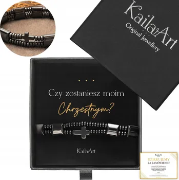 Náramek Náramek pro kmotra/kmotru z přírodních kamenů – Poděkování KailaArt