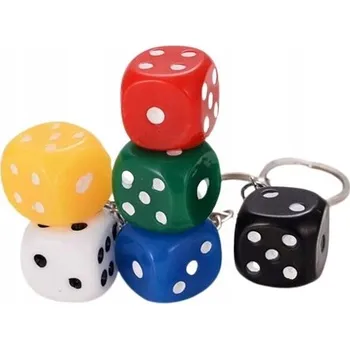 Přívěsek Na Klíče hrací kostka 2 cm PŘÍVĚSEK NA KLÍČE