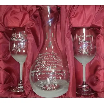 Luxusní výroční souprava na víno HOLUBICE 2+1