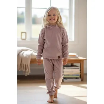 Dívčí mikina Dětská teplákovka Kidsciuch béžová velurová velikost 134