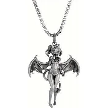 Náhrdelník Náhrdelník s přívěskem Anime 60 cm stříbrný