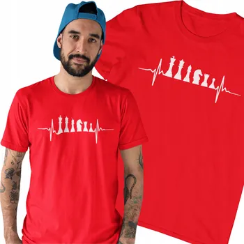 Pánské Tričko pro tátu, přítele Dárek k Vánocům, narozeninám, šachová hra EKG, velikost XL