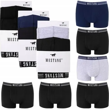 Boxerky MUSTANG Pánské bavlněné boxerky BM1053 6 kusů L