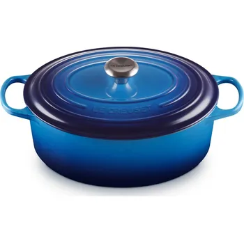 Hrnec Kastrol SIGNATURE 31 cm, 6,3 l, oválný, AZURE, litina, Le Creuset