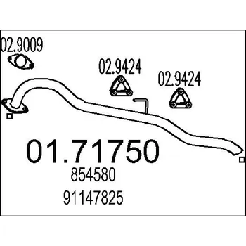 Výfuková trubka Výfuková trubka, 01.71750