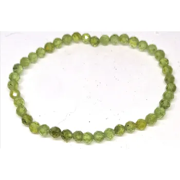 Náramek Olivínový náramek fazetovaný, 4mm