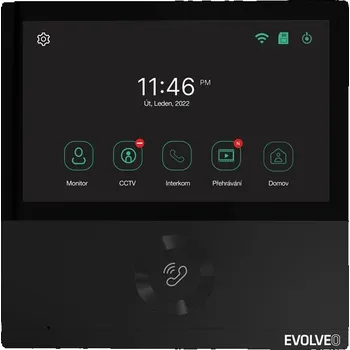 Centrální jednotka pro chytrou domácnost EVOLVEO DoorPhone AHD7, Rozšiřující monitor s WiFi černá barva