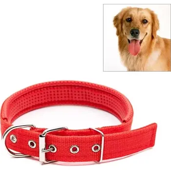 Obojek pro psa TopTechnology Obojek pro psy z pěnové bavlny a polyesteru 3.5cm x 57cm (červený)