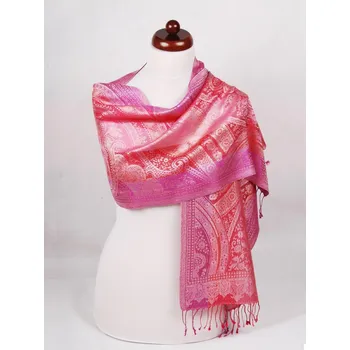 Šála Hedvábná šála Super se světle růžovou