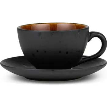 Šálek s podšálkem Bitz Šálek s podšálkem Black/Amber