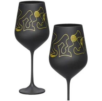 Sklenice Skleničky duo, elegantní design - 550 ml (černá)