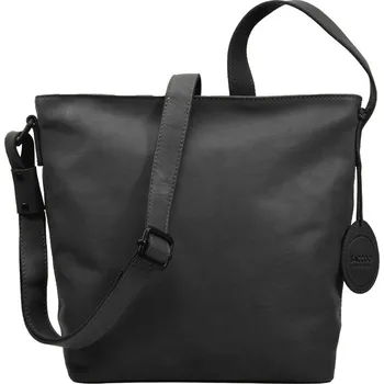 Kabelka Saccoo Grenada M kožená kabelka , Barva Černá