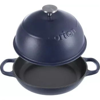 pekáč Orion forma, pekáč 26 cm Litina Smalt s vysokým poklopem, 120075 (Orion 120075 masivní litinová forma s držadly a vysokou oblou poklicí)