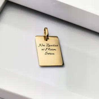 Přívěsek Zlatý přívěsek destička pro gravírování - Au 585