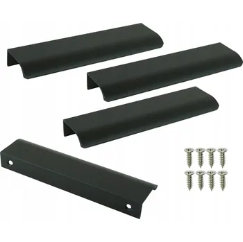 Nábytkové kování Nábytková úchytka hranová LYON černá, 160 mm