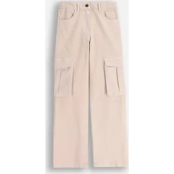 Dámské kalhoty Dívčí béžové široké kalhoty pro děti, velikost 134 Coccodrillo ZC5