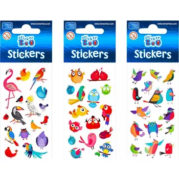 samolepka SAMOLEPKY PTÁČCI 6,6x18 cm BAREVNÉ na Sešity, Samolepky, Scrapbooking