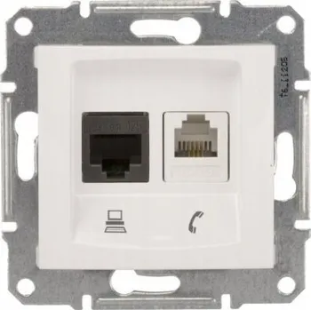 Elektrická zásuvka Internetová zásuvka nástěnná Schneider Electric bílá